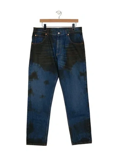 Pre-owned Gucci Straight-leg Jeans In Blue