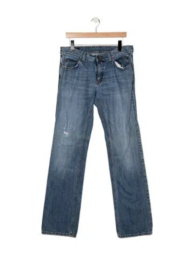 Pre-owned Gucci Straight-leg Jeans In Blue