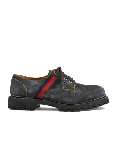 Gucci Strap-up Casual Sneakers In Black