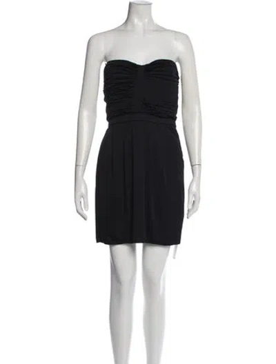 Pre-owned Gucci Strapless Mini Dress In Black