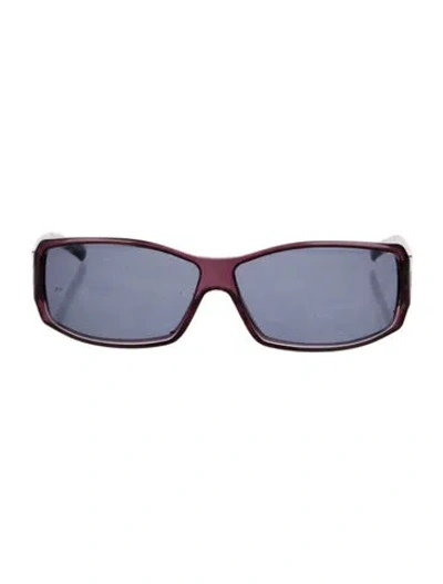 Pre-owned Gucci Strass Shield Sunglasses In Purple