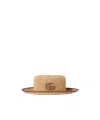 Gucci Straw Boater Hat