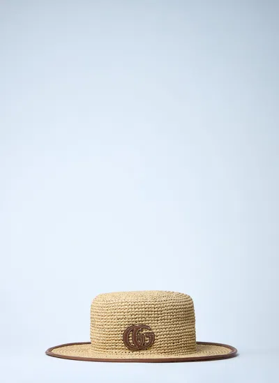 Gucci Straw Boater Hat