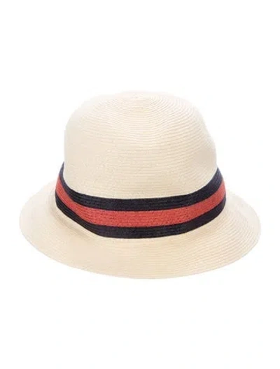 Pre-owned Gucci Straw Fedora In Neutral