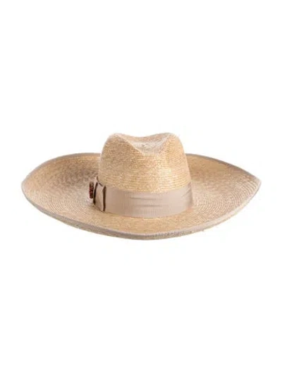 Pre-owned Gucci Straw Sun Hat In Neutrals