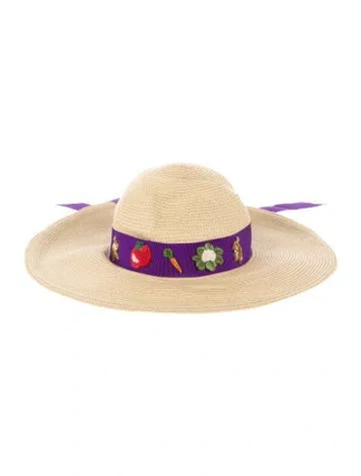 Pre-owned Gucci Straw Sun Hat  W/tags In Neutral