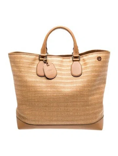 Pre-owned Gucci Straw Sunset In Neutral