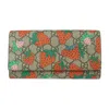 GUCCI GUCCI STRAWBERRY BEIGE CANVAS WALLET  (PRE-OWNED)
