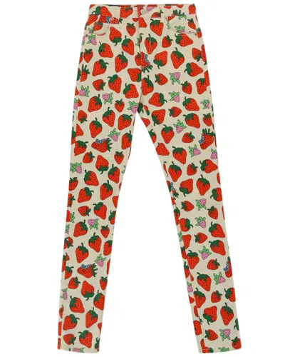 Gucci Strawberry Skinny Leg Pant In Multi