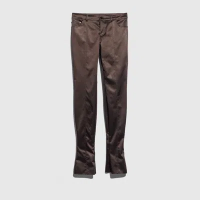 Gucci Stretch Acetate Duchesse Pants In Brown