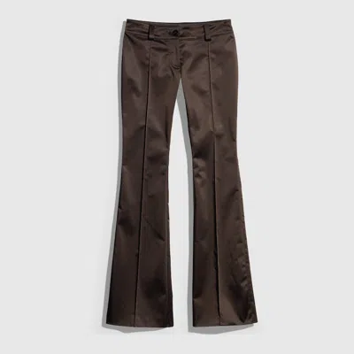 Gucci Stretch Acetate Duchesse Pants In Burgundy