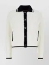 Gucci Cardigan In Misto Cotone Stretch Bianco  Donna