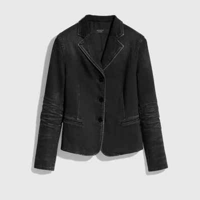 Gucci Stretch Cotton Denim Jacket In Black