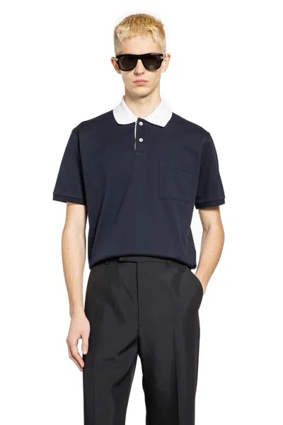 Gucci Men Midnight Blue Stretch Piquet Polo Shirt