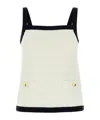 Gucci Canotta In Crochet Stretch Bianco  Donna In White