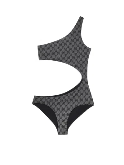 Gucci Stretch Jersey Swimwear In Gray
