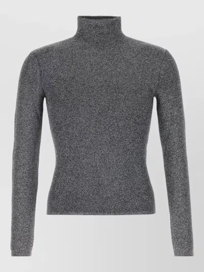 Gucci Stretch Jersey Turtleneck Sweater Slim Fit In Gray