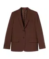 Gucci Stretch Light Wool Jacket In Brown