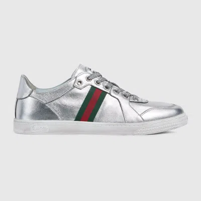 Gucci Stretch Low-top-damensneaker In Silver