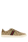 Gucci Printed Gg Canvas Stretch Sneaker In Beige