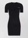 Gucci Stretch Nylon Blend Dress With Chest Pocket In Black