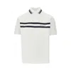 Gucci Stretch Piquet Polo Shirt With Striped Print In White