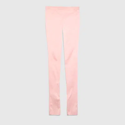 Gucci Stretch Silk Faille Leggings In Pink