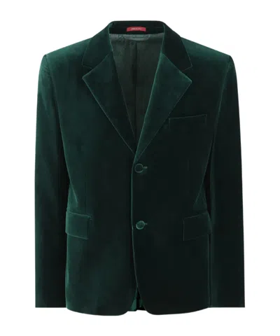 Gucci Stretch Velvet Jacket In Green