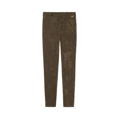 Pre-owned Gucci Stretch Velvet Leggings 'desert Rock' | Green | Women's Size 40