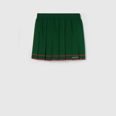 Gucci Stretch Viscose Skirt With Embroidery