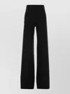 Gucci Stretch Wool Blend High Waist Trousers In Black