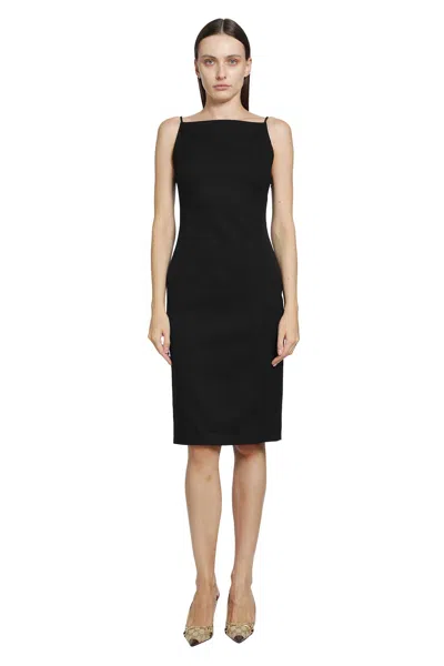 Gucci Stretch Wool Dress In Black