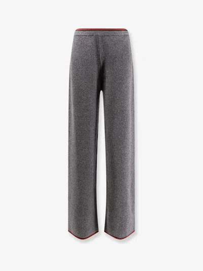 Gucci Stretch Wool Trousers In Gray