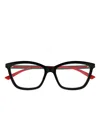 Gucci Eyewear Square Frame Glasses In Black