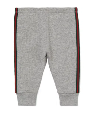 Gucci Stripe-detail Trousers In Gray