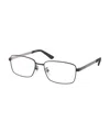 Gucci Stripe Detailing Rectangular-frame Glasses In Black