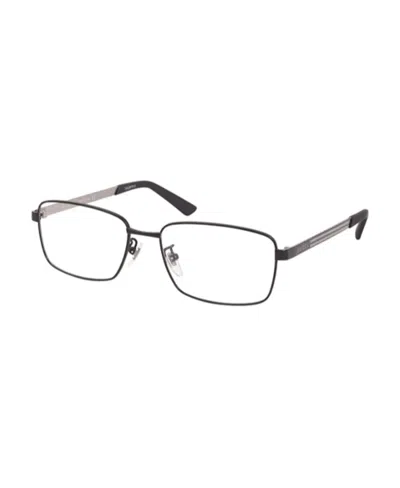 Gucci Stripe Detailing Rectangular-frame Glasses In Black
