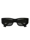 Gucci Subtle Web 53mm Geometric Acetate Sunglasses In Black