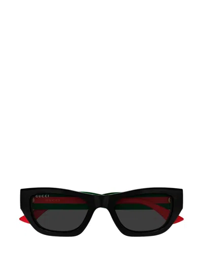 Gucci Eyewear Cat-eye Frame Sunglasses In Black