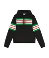 Gucci Black Interlocking G Print Hoodie In Black