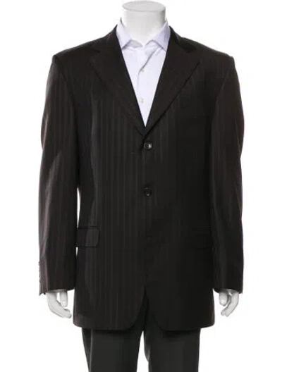 Pre-owned Gucci Stripe Wool Blazer In Black