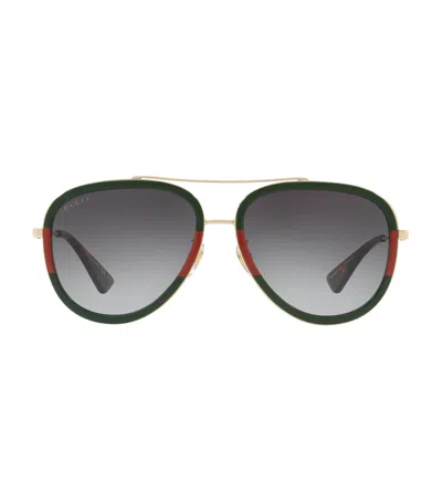 Gucci Gradient Pilot Sunglasses, Gg0062s In Multi