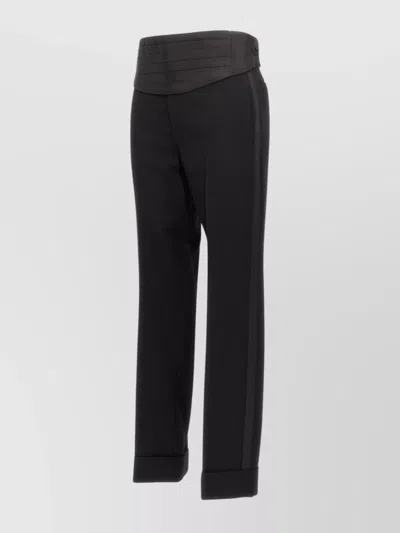 GUCCI 'STRIPED BARETHEA' CUFFED PANTS WITH POCKETS