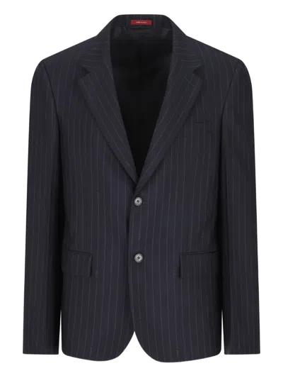 Gucci Striped Blazer In Black