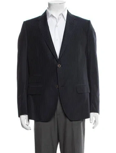Pre-owned Gucci Striped Blazer In Blue