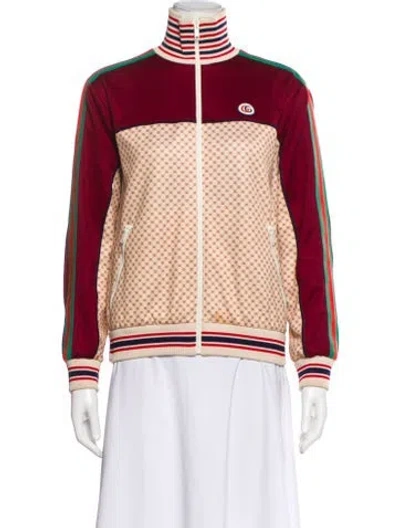 Pre-owned Gucci Striped Bomber Jacket In Multi