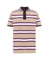 Gucci Striped Jersey Polo Top