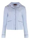 Gucci Light Blue Striped Cotton Embroidered Shirt