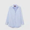 Gucci Striped Cotton Shirt In Blue