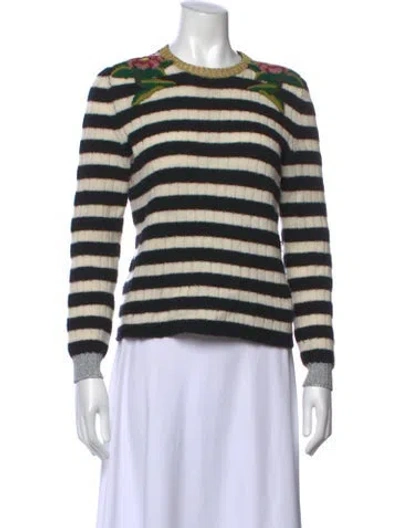 Pre-owned Gucci Striped Crew Neck Sweater